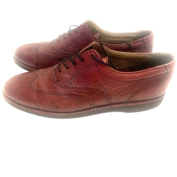 Rockport DresSports Leather Wingtip Shoes 12 Bown Vibram Superflex Soles - Picture 7 of 12